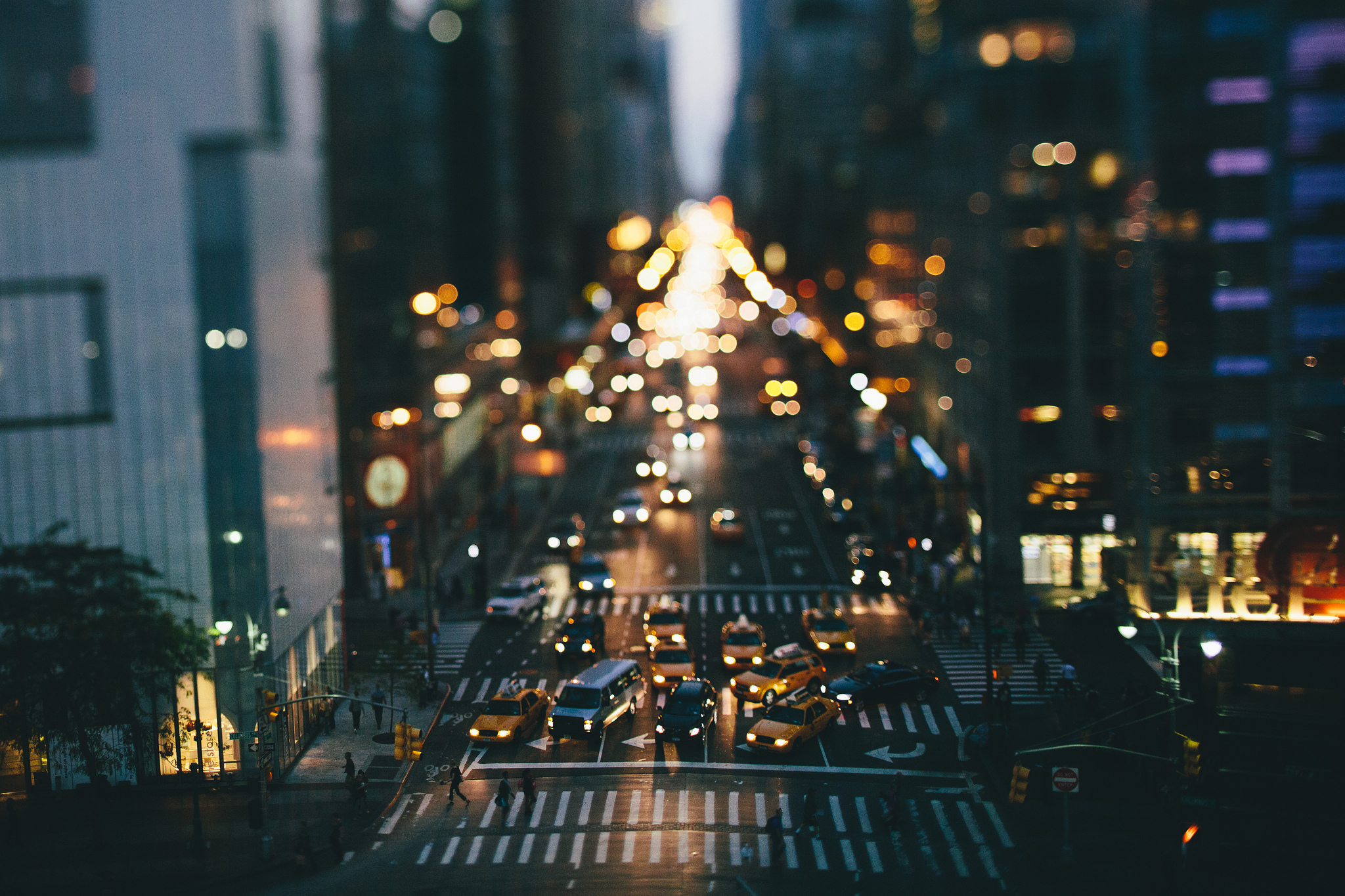 Photo New York City USA Roads Street Night Cities 2048x1365