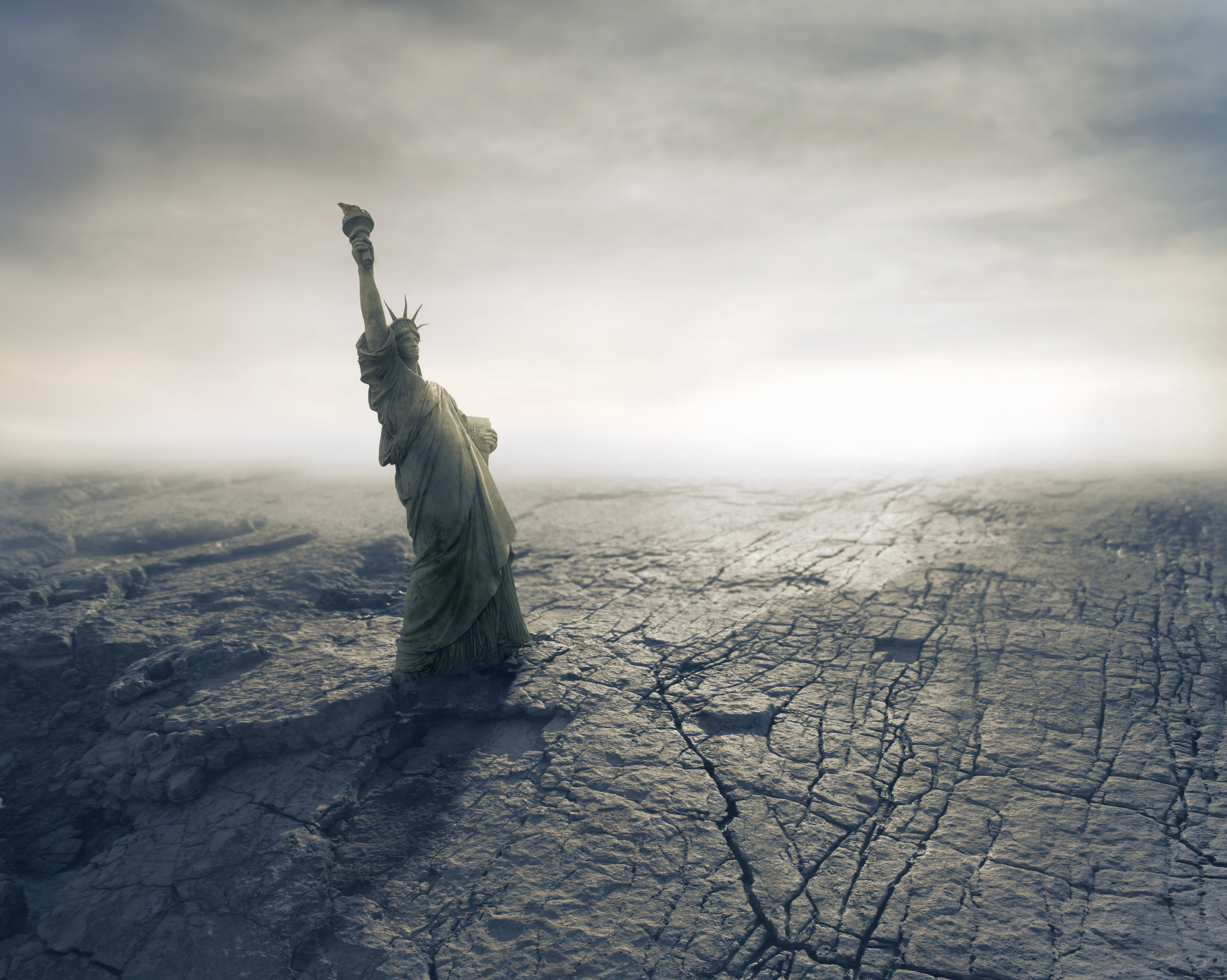 壁紙 7475x5973 黙示録 アメリカ合衆国 砂漠 Statue Of Liberty 自由の女神像 都市 ファンタジー ダウンロード 写真