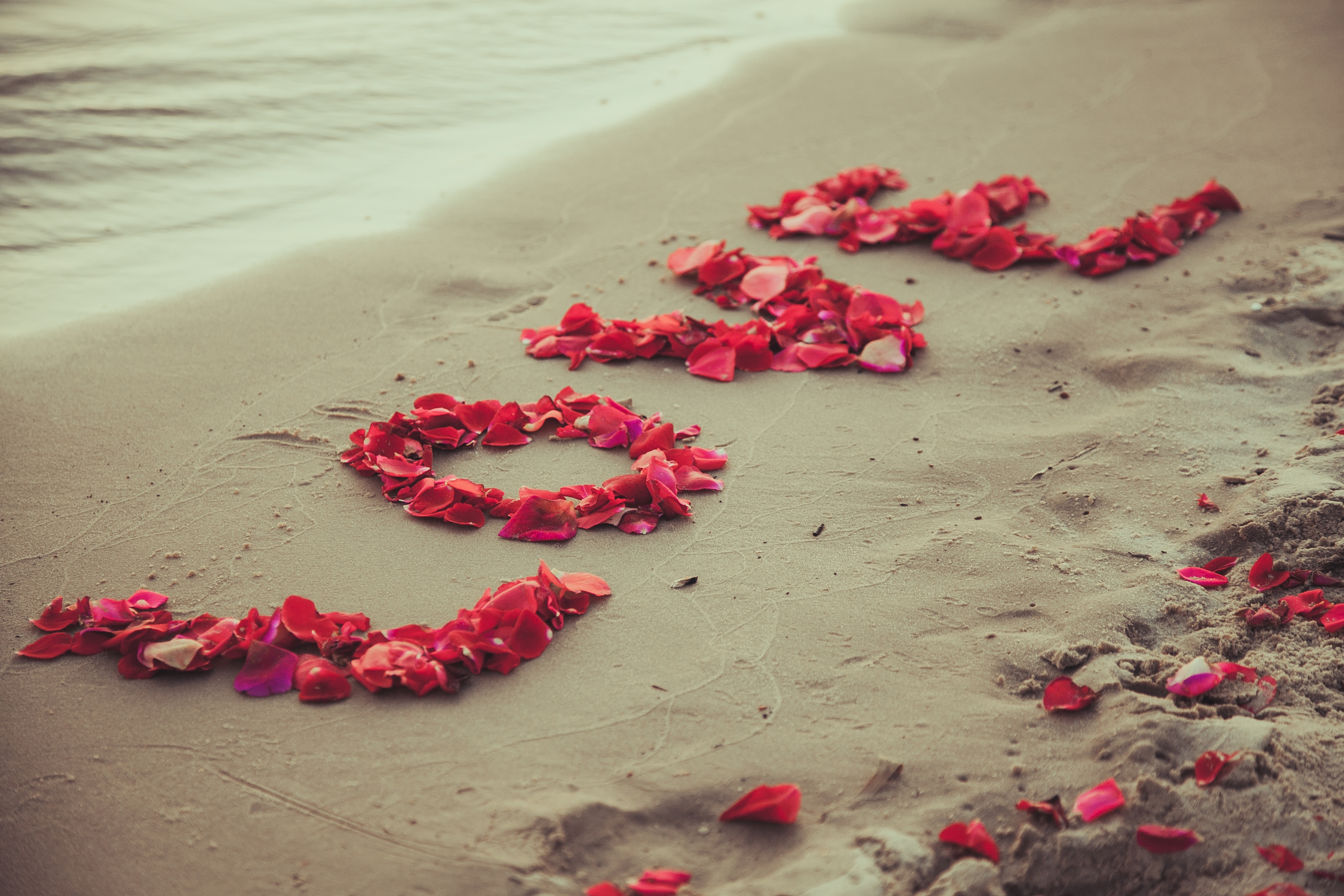 Поцелуй эти лепестки моей любимой. Романтические картинки. Романтичные картинки о любви. Море романтика. Сердечко на берегу моря.