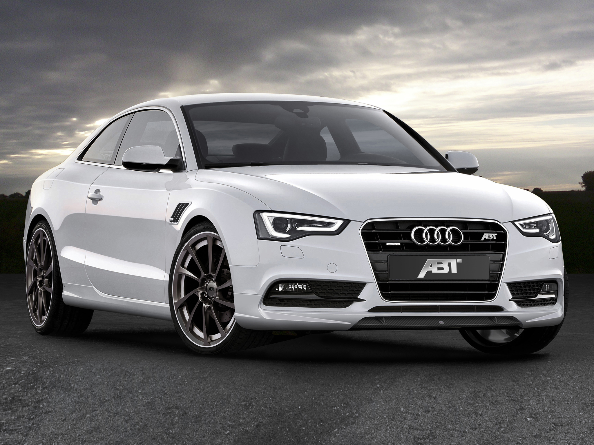 Картинки Audi 2012 ABT AS5 Coupe белых машина 2048x1536