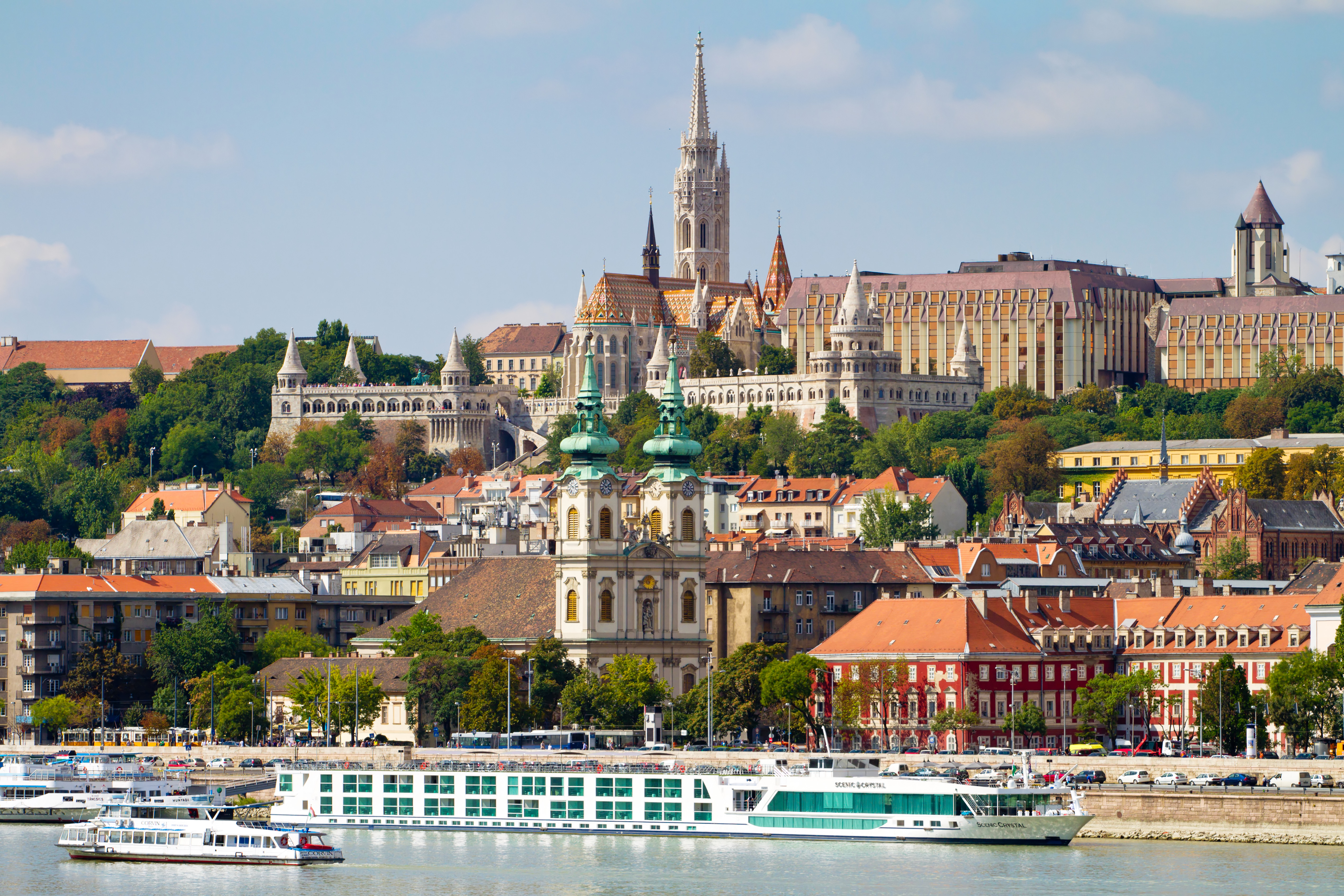 Image Budapest Hungary Danube Riverboat river Cities 5081x3388 Rivers
