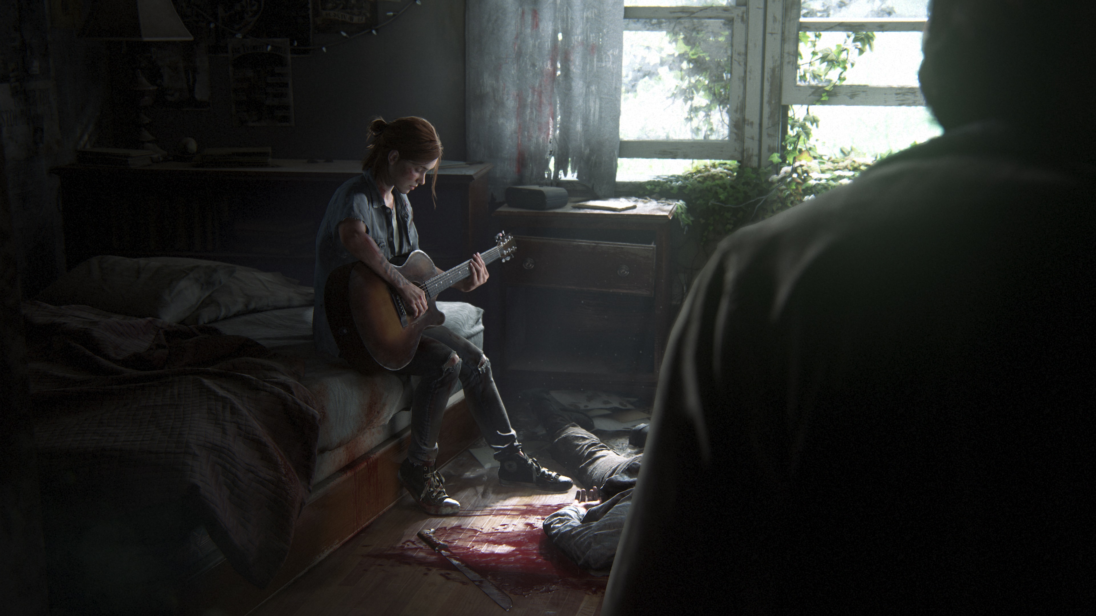 Photo The Last of Us 2 Guitar Blood Ellie, Joel Girls vdeo 3840x2160