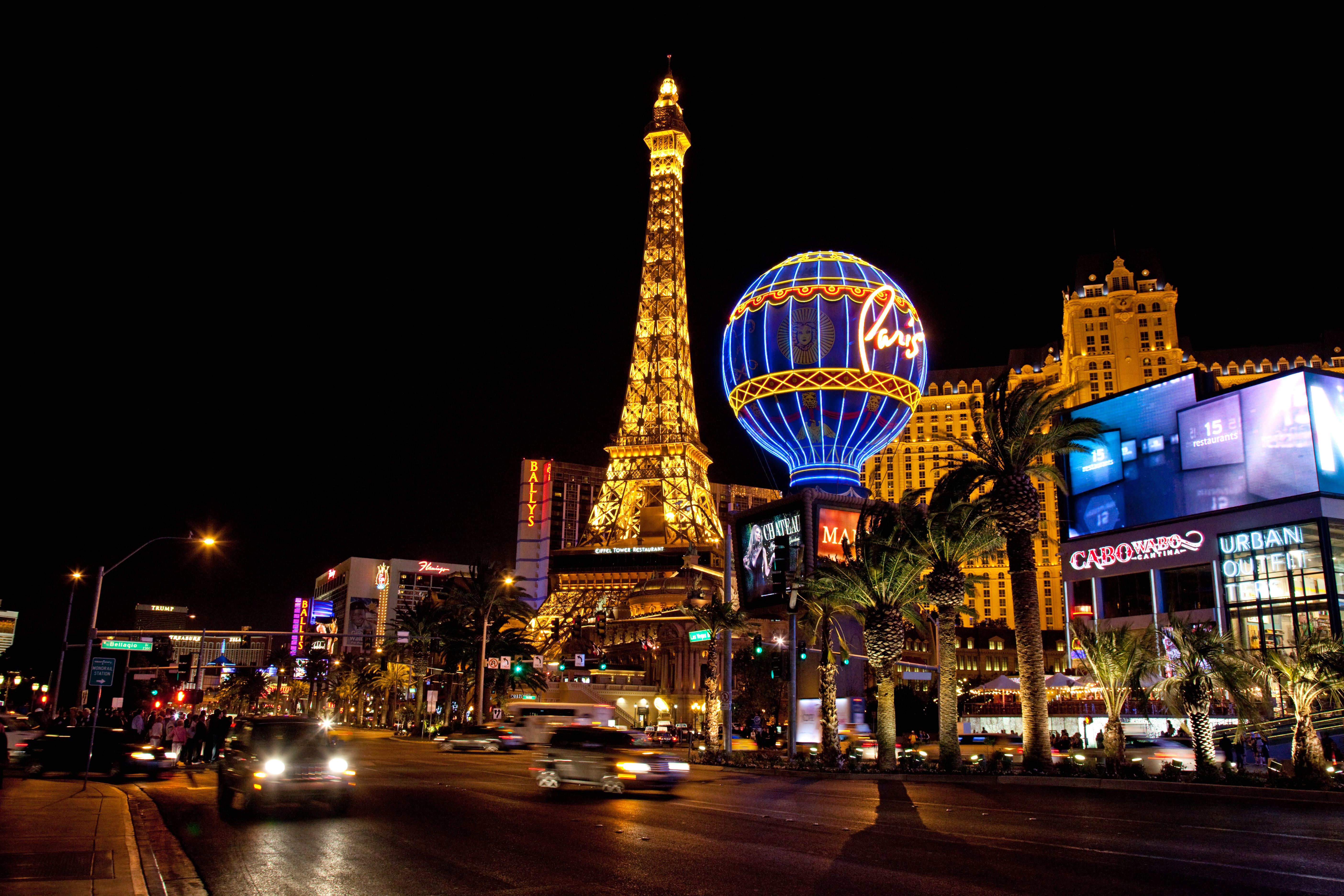 Wallpaper night, the city, lights, Las Vegas, Nevada images for desktop,  section город - download