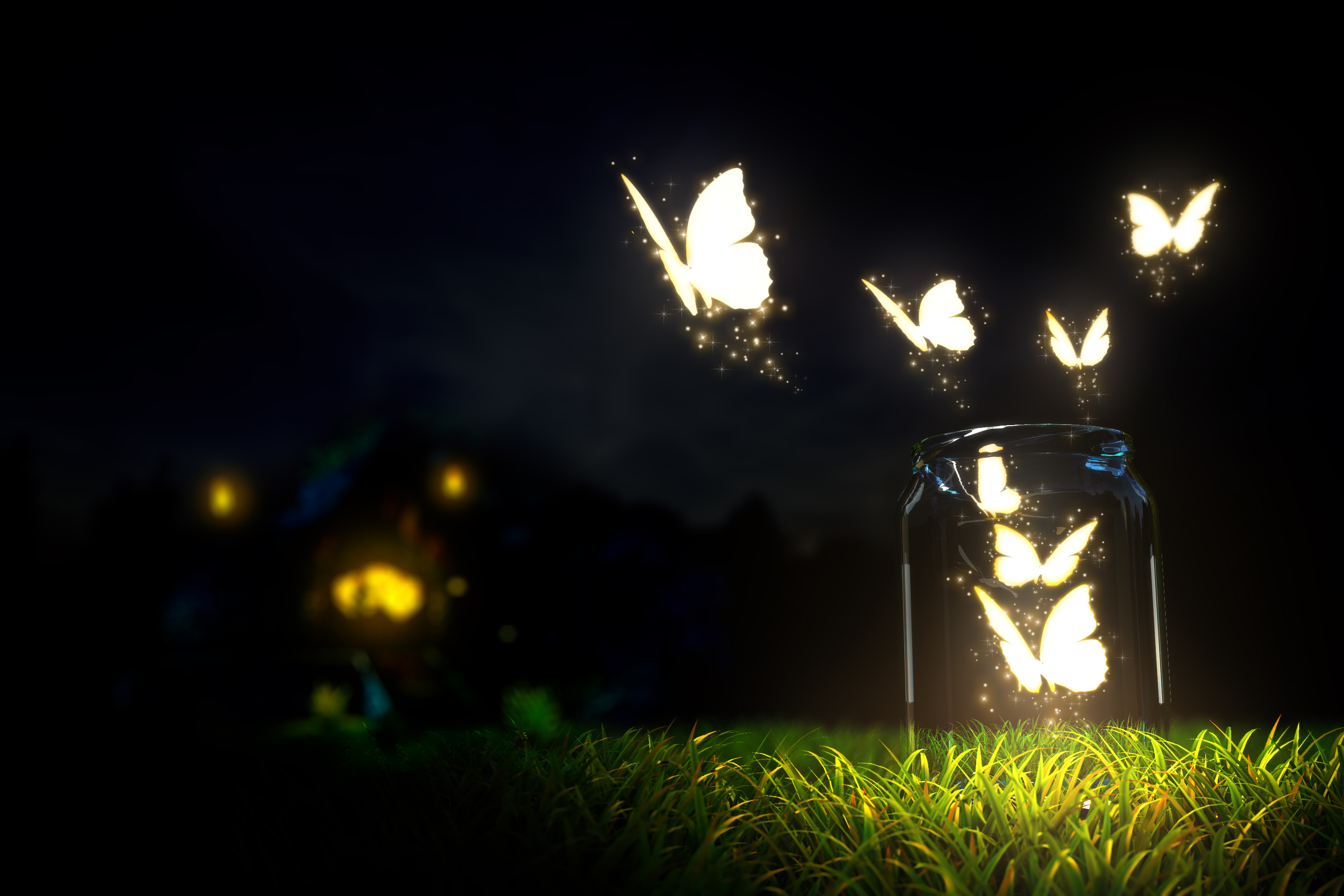 Спящие ночью бабочки. Светлячки ночью. Летающие светлячки. Свет в темноте. Светящиеся бабочки.