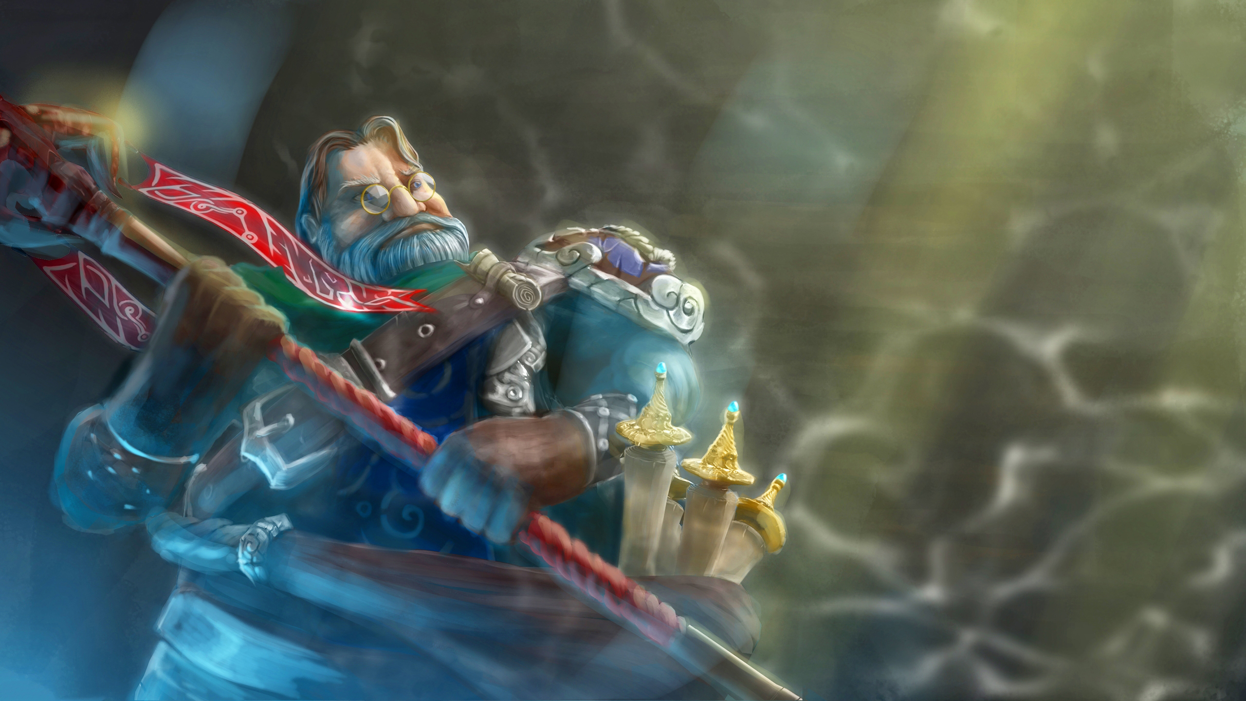 Картинки DOTA 2 Посохи мужчина Shopkeeper Lord Gaben 2560x1440