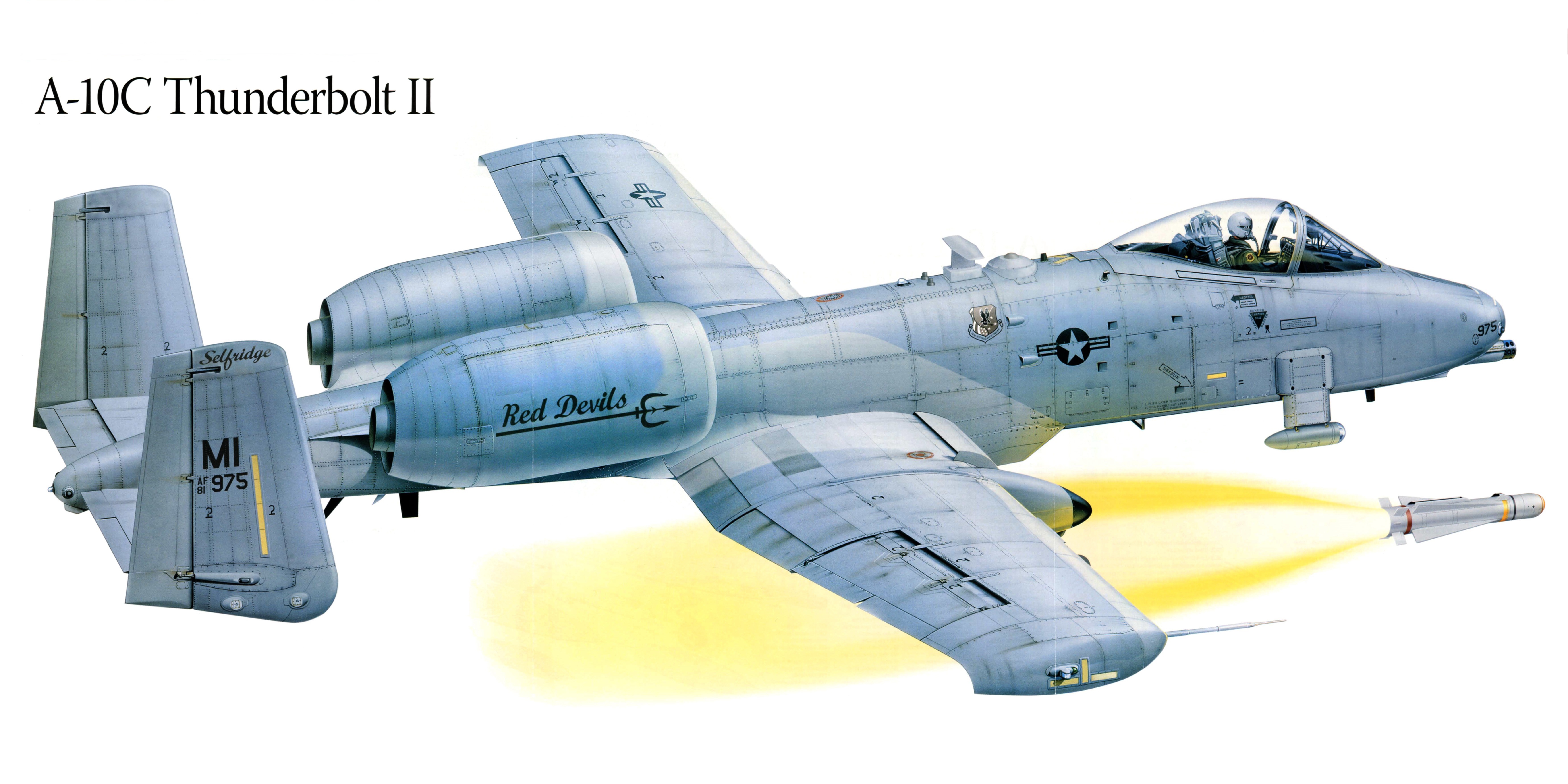 Avións Dibujado A-10 Thunderbolt II Avión de ataque a tierra Aviación