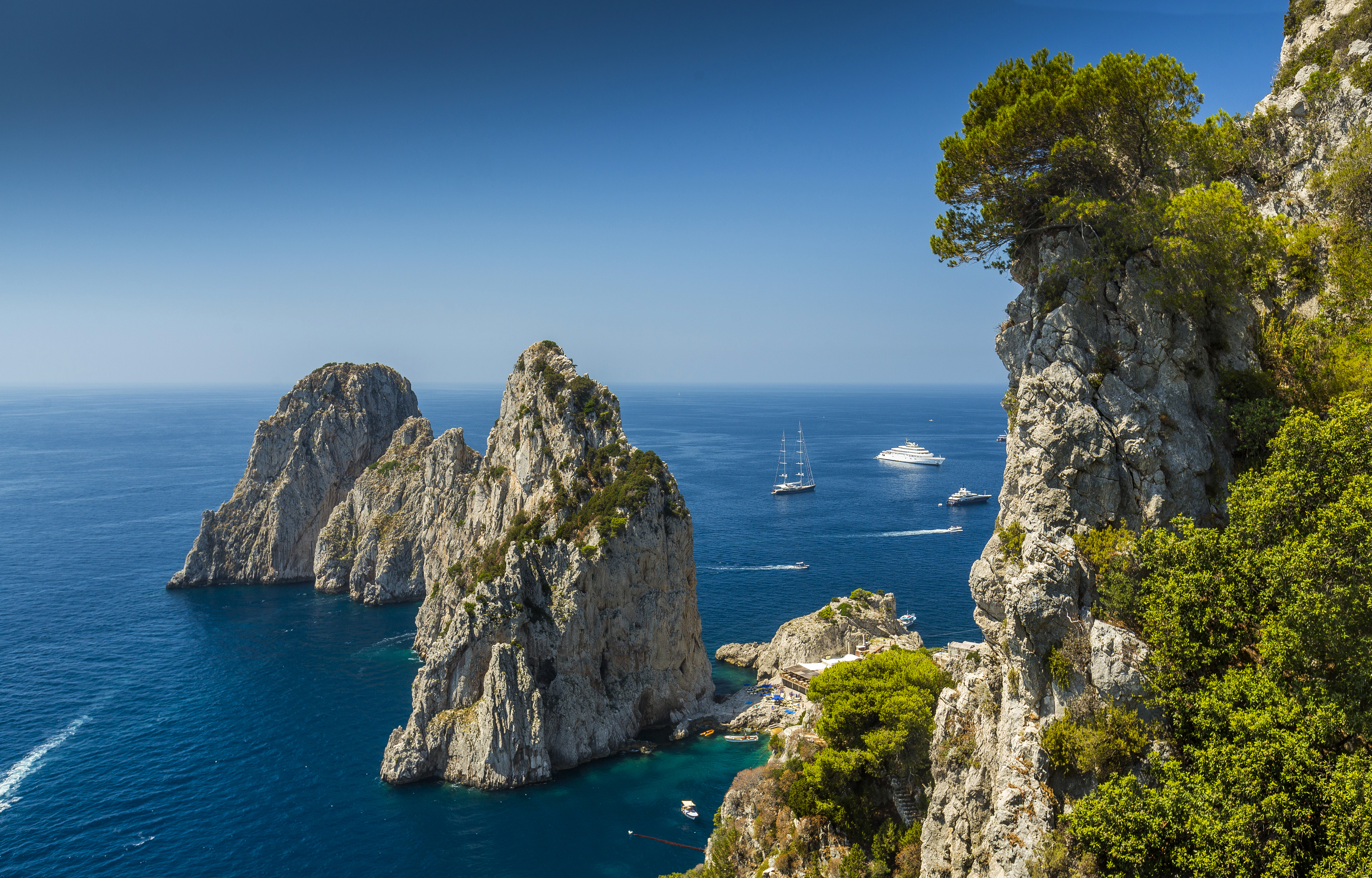壁紙 5000x30 イタリア 海 Capri 岩 自然 ダウンロード 写真