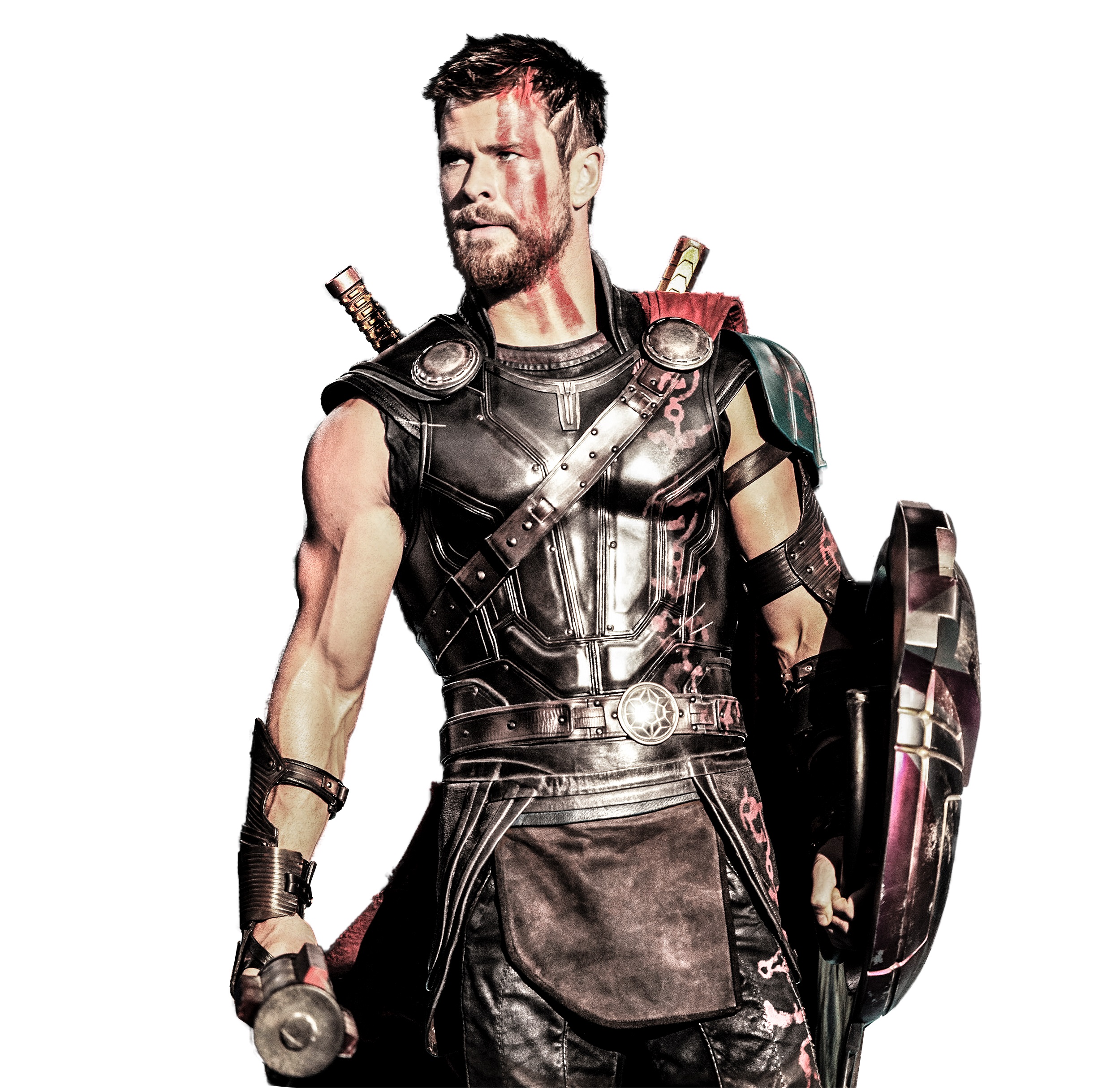 Wallpaper Thor: Ragnarok Chris Hemsworth Shield Men 2500x2428