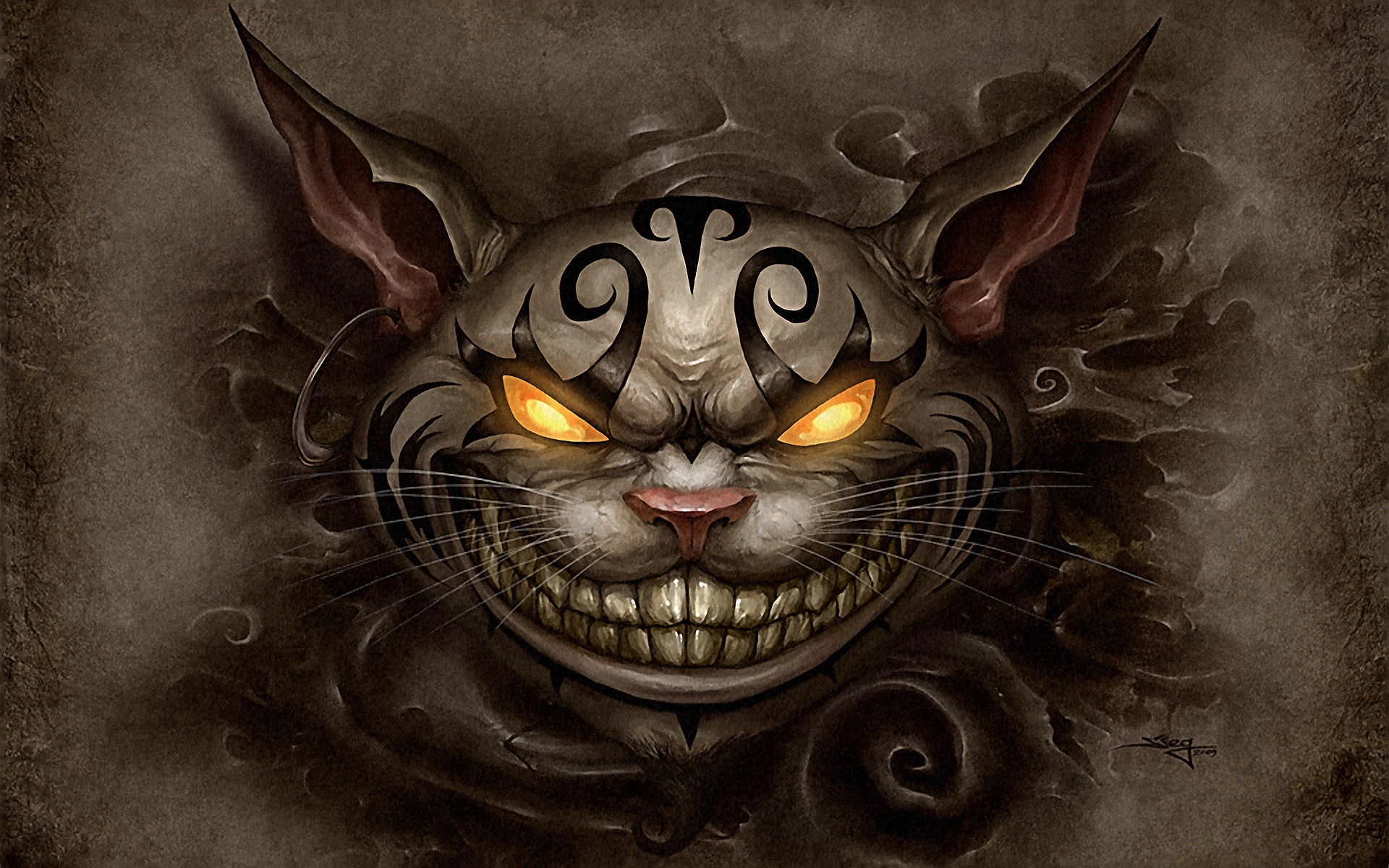 壁紙 19x10 アリス アリス イン ナイトメア Cheshire Cat 動物のスナウト ゲーム ダウンロード 写真