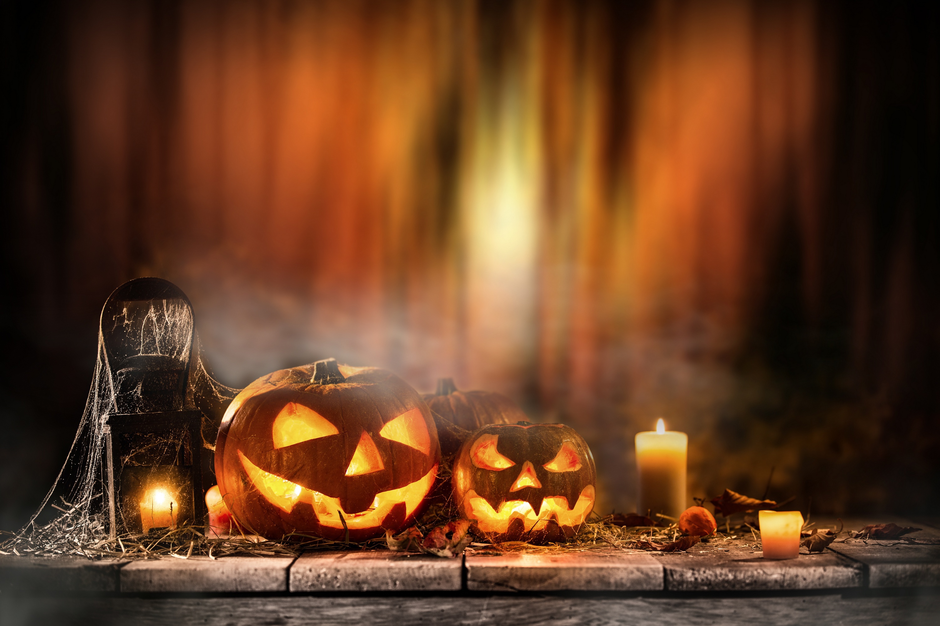 Sfondi Zucca Halloween candela Giorno festivo Candele