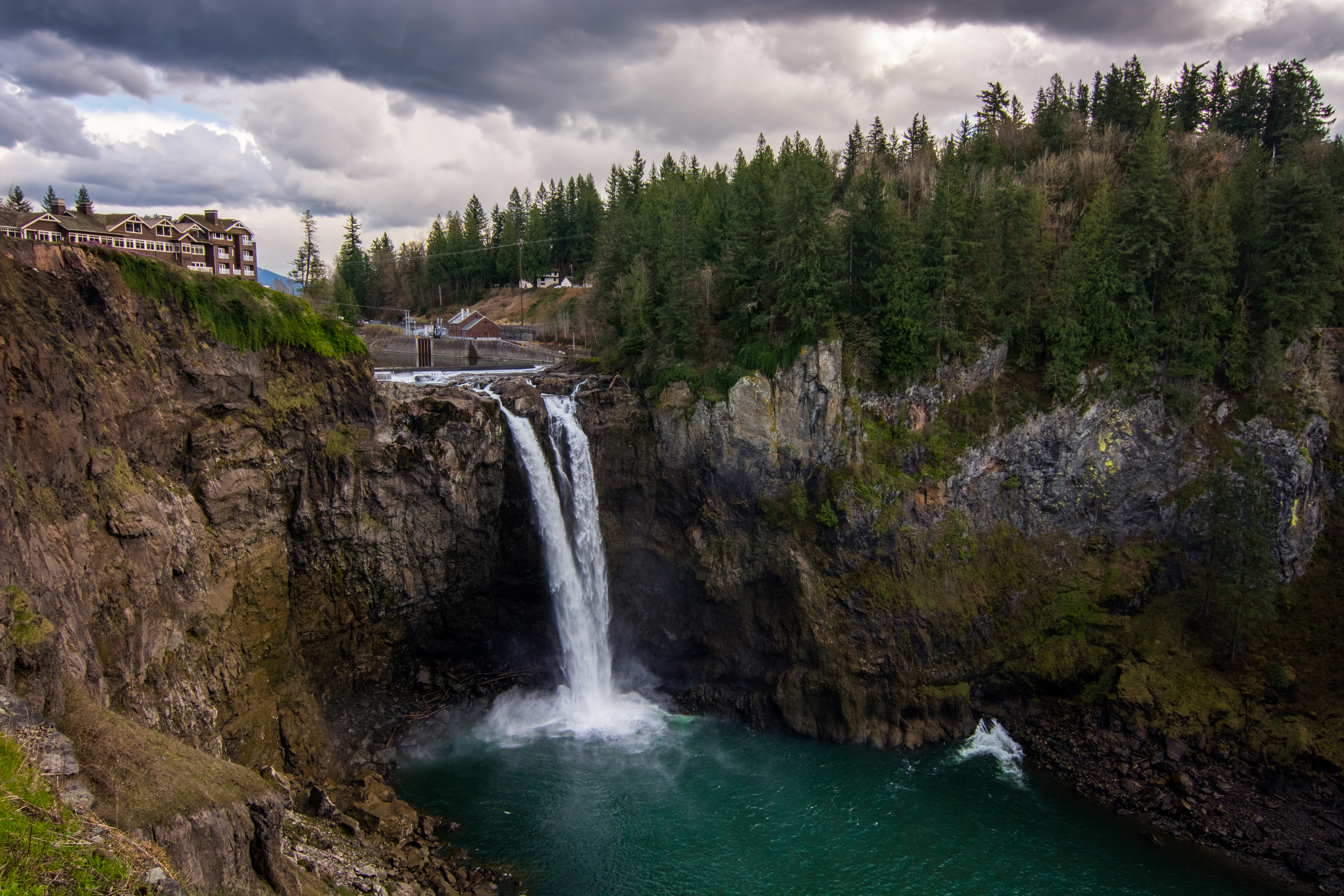 美国,瀑布,snoqualmie falls,华盛顿,岩,苔,大自然,照片,3900x2600