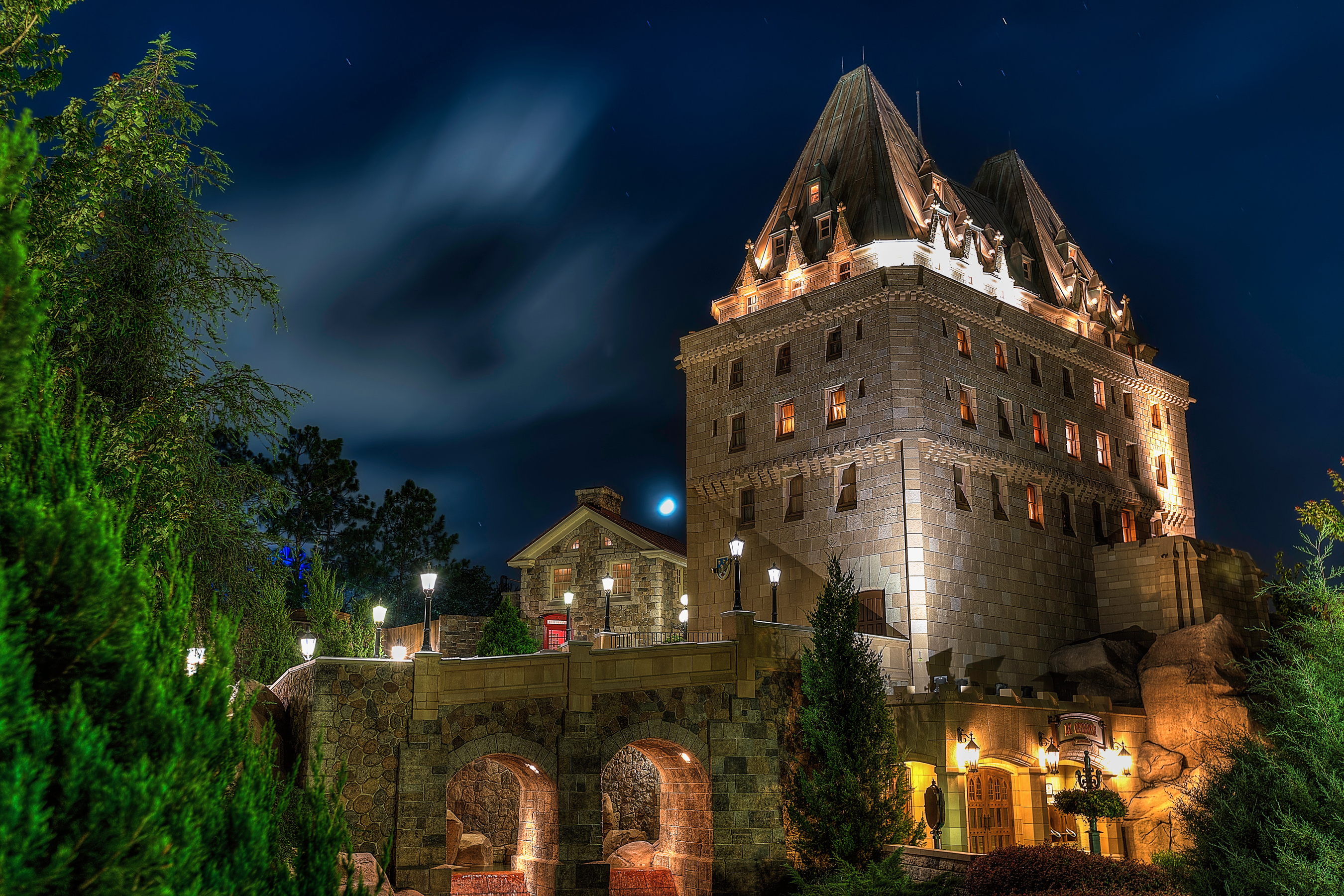 USA Disneyland Parc Maison Soir Californie Anaheim Design Réverbère parcs, Bâtiment, États-Unis Villes