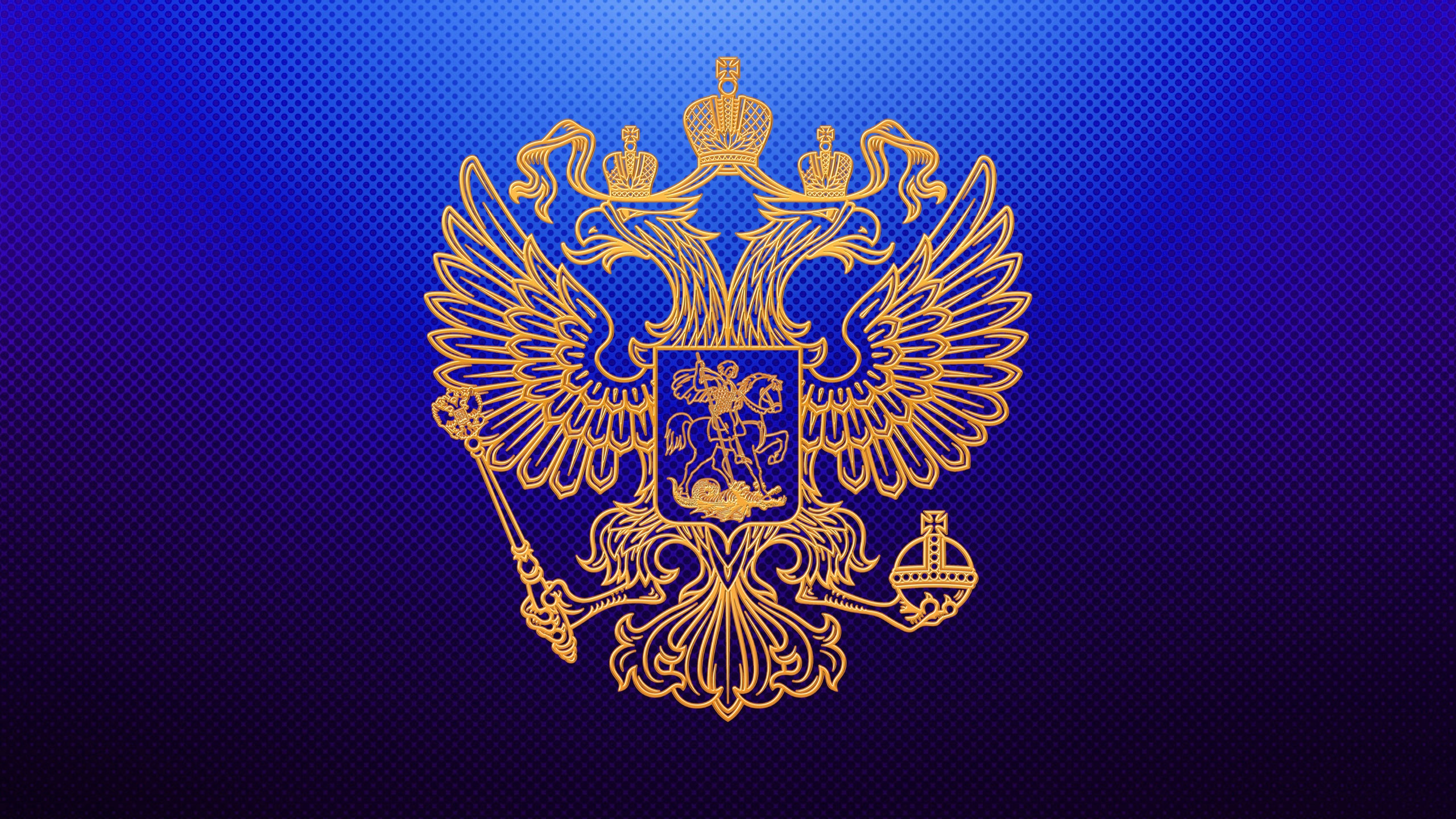 Fotos Russland russischer Wappen Doppeladler 2560x1440