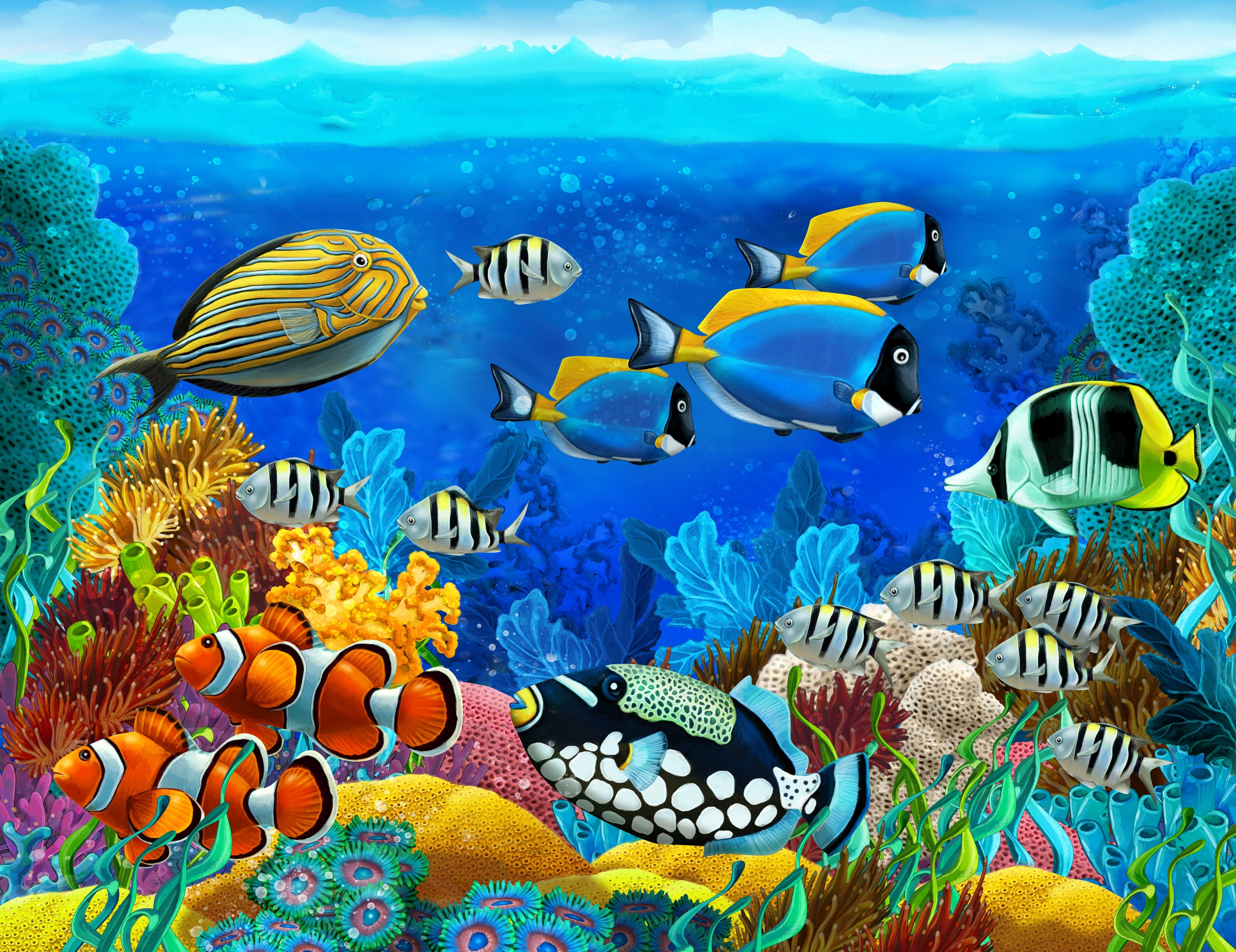 Photos Fish Underwater world Animals 7000x5393