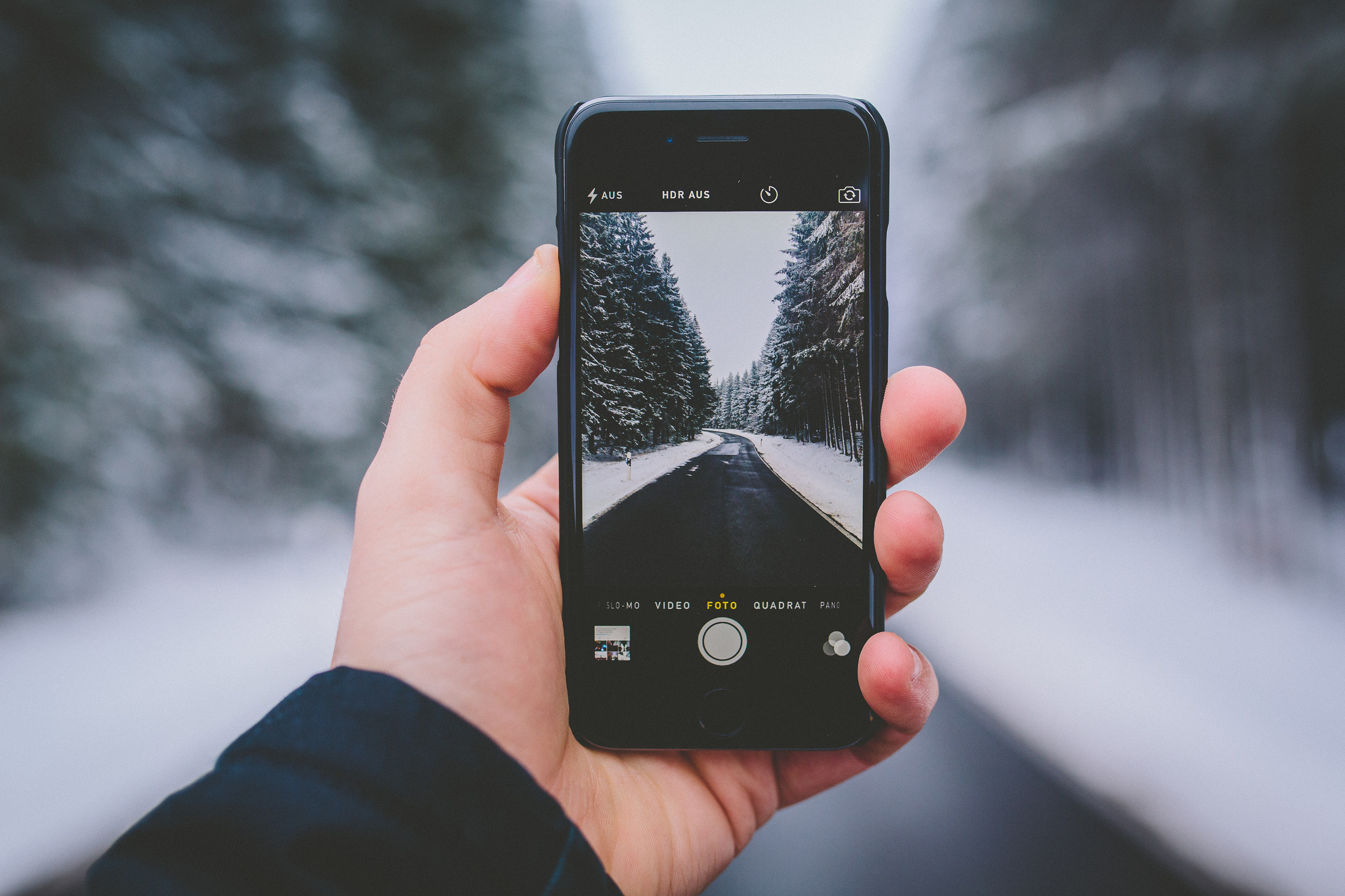 Bilder Von Iphone Smartphone Winter Telefon Hand