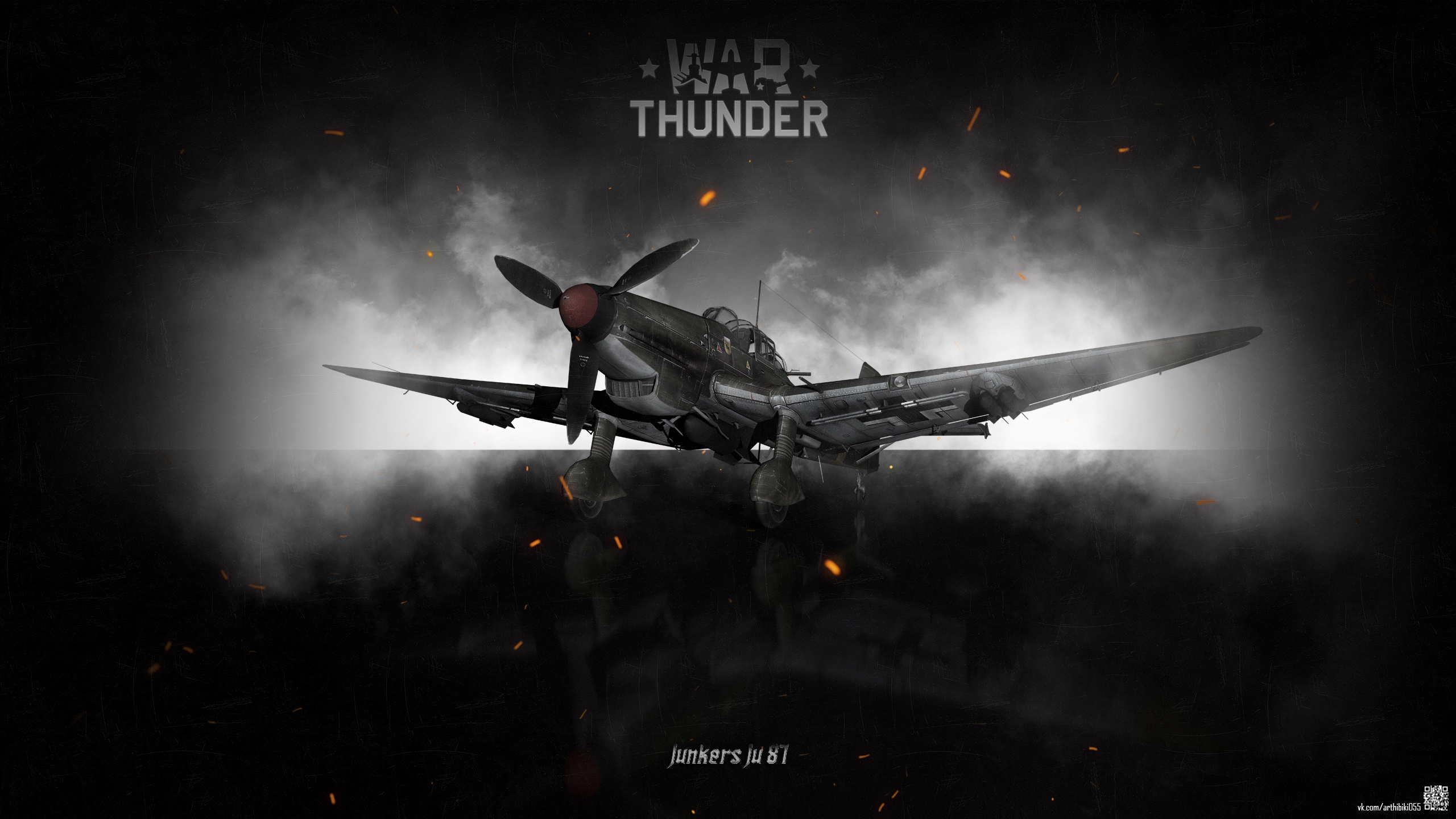 壁紙 2560x1440 War Thunder 飛行機 戦闘機 Junkers Ju 87 ゲーム 航空 ダウンロード 写真