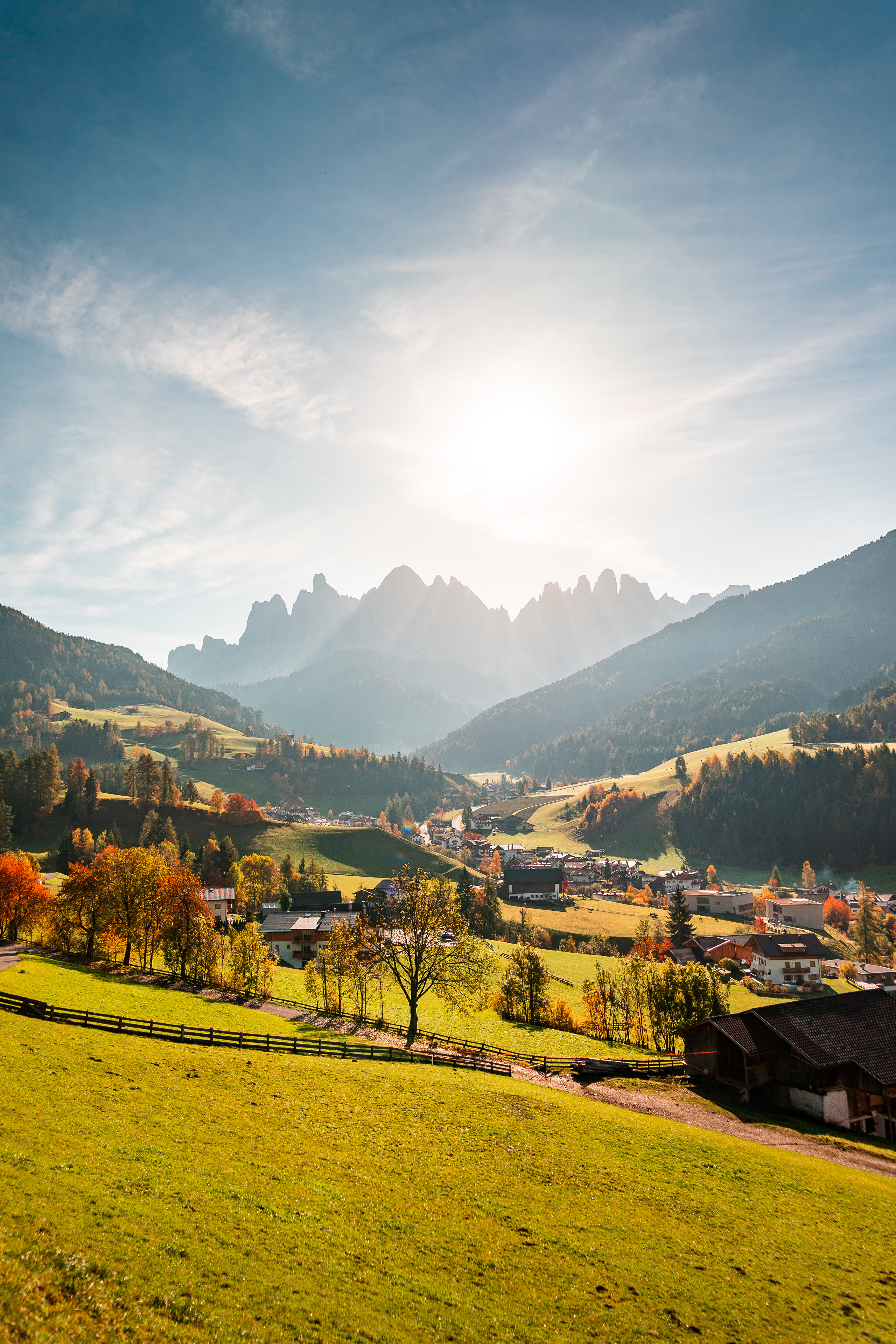 Фотографии Италия Деревня Val Gardena, Ranui Долина гора 2560x3840