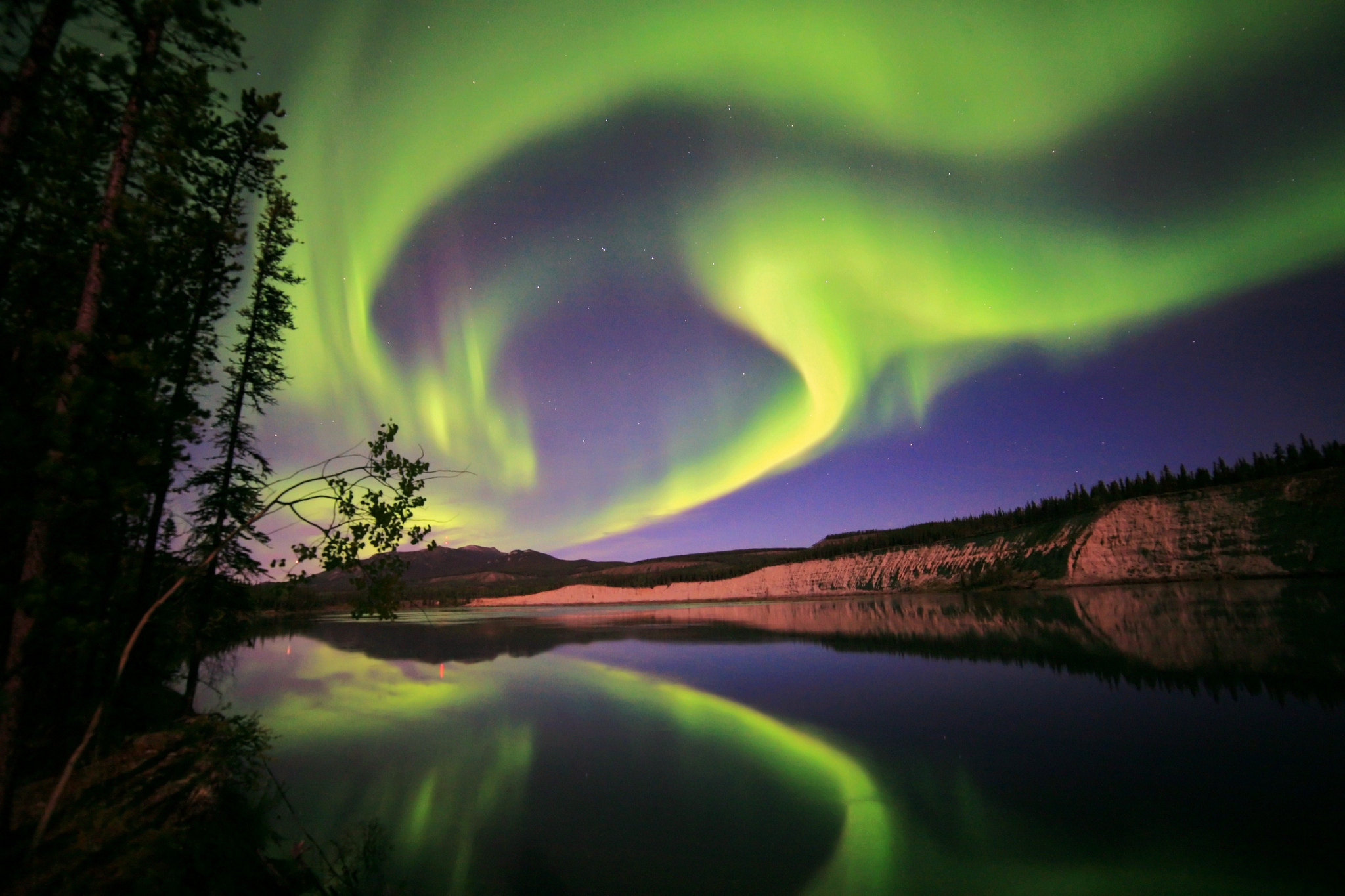 Fonds d'ecran Canada Ciel Aurora Borealis Yukon Aurore polaire Nuit