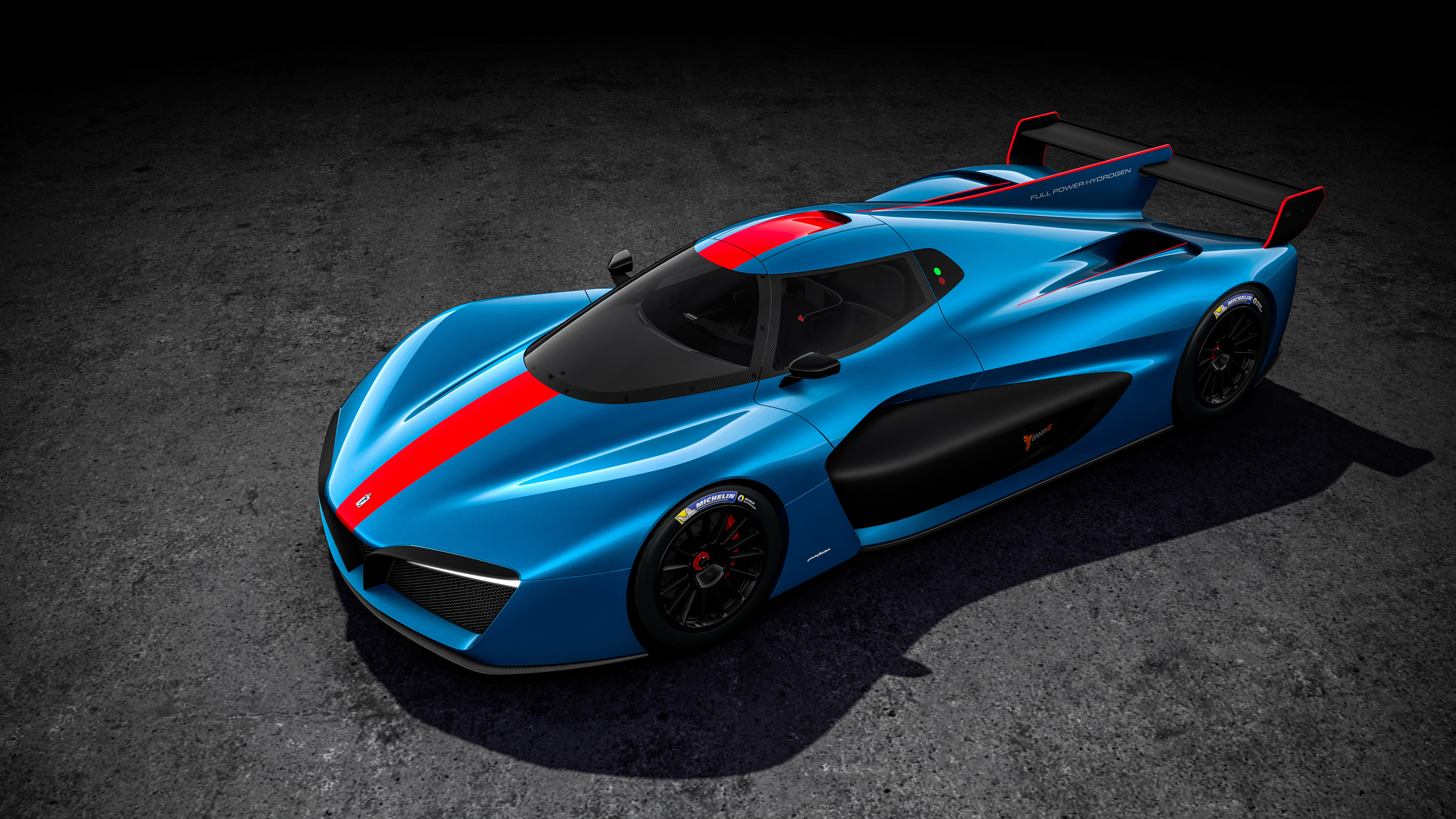 2018 pininfarina h2 speed,天蓝色,汽车,照片,4096x2304