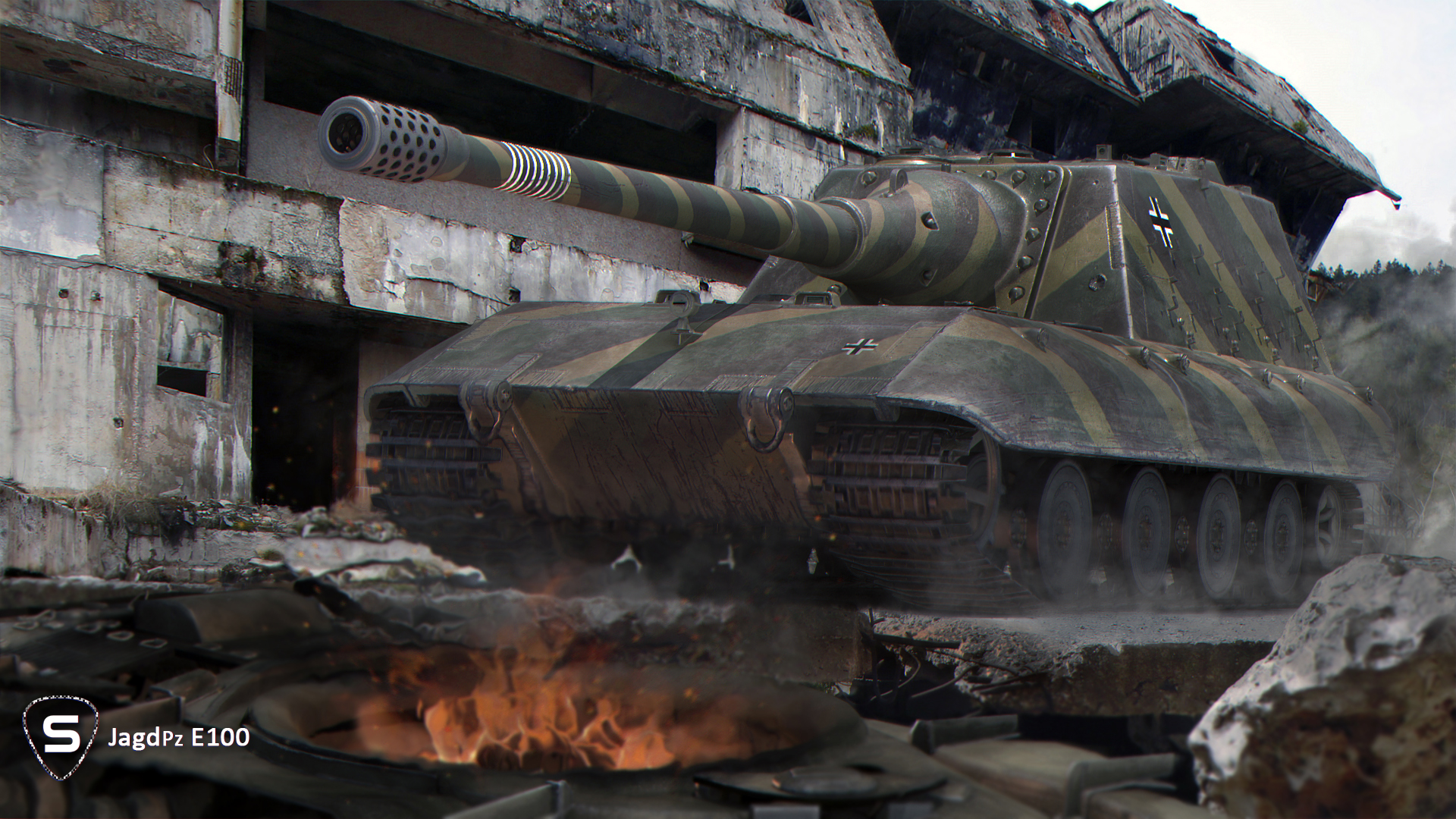 Fondos De Pantalla 19x1080 World Of Tanks Artilleria Autopropulsada Jagdpanzer E 100 Juegos Descargar Imagenes