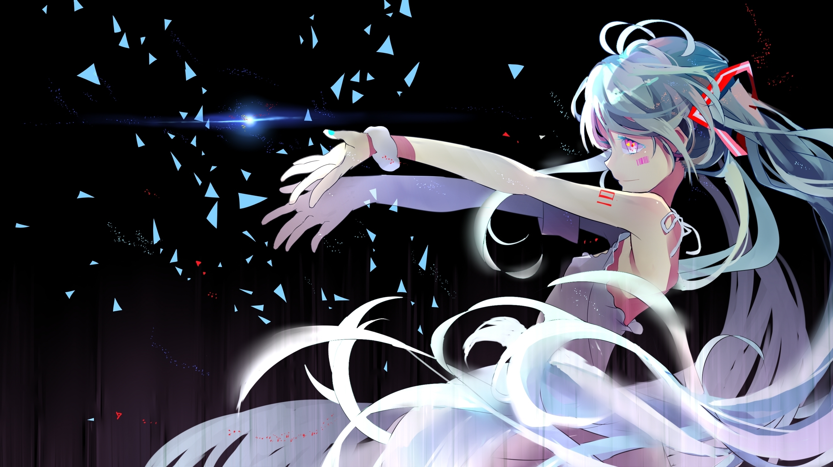 Papeis De Parede 2676x1500 Hatsune Miku Vocaloid Cabelo Anime Meninas