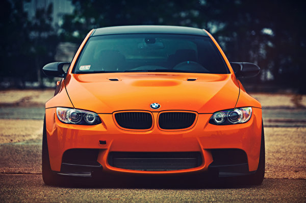 Foto BMW M3 Arancione macchina Vista frontale 600x398 Auto Davanti macchine automobile autovettura