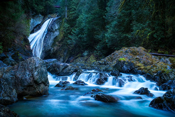 Fondos De Pantalla 600x400 Eeuu Cascadas Piedras Twin Falls Edgewick Washington Naturaleza