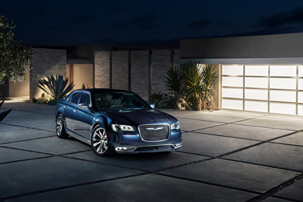 Sfondi Chrysler 2015 300 C Blu colori Di notte autovettura 600x400 Auto Notte notturna macchina macchine automobile