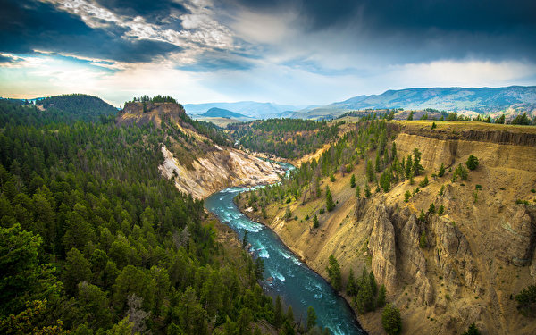 Desktop hintergrundbilder USA Fluss Gebirge Landschaftsfotografie Yosemite Natur
