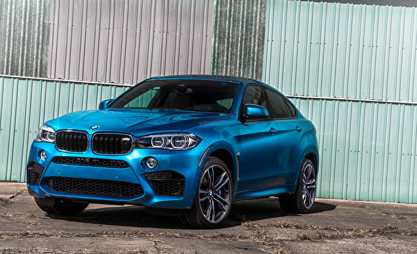 Wallpaper BMW 2015-16 X6 M Light Blue auto 600x366