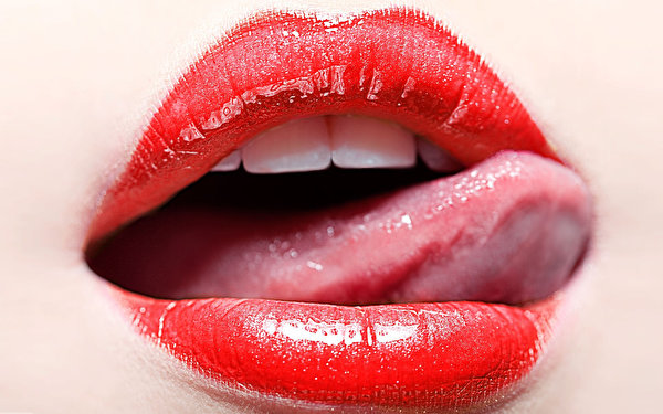 Image Tongue Lips Teeth Macro Photography Closeup 600x375