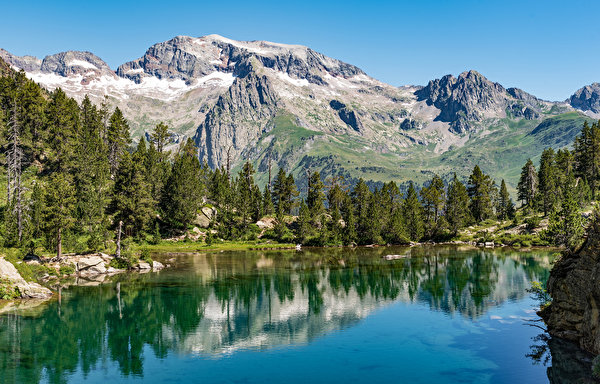 Fonds D Ecran Espagne Montagnes Lac Photographie De Paysage Benasque   Spain Mountains Lake Scenery Benasque Aragon Fir 523294 300x192 