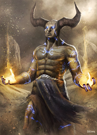 Images sorcery Demons Horns Firehands Fantasy