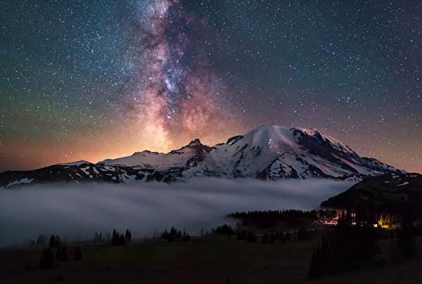 Fonds Decran 600x404 Montagnes Étoile Ciel Photographie De Paysage Usa