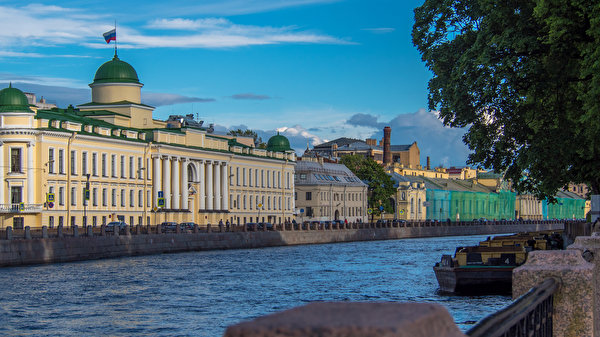 Fondos de escritorio Rusia San Petersburgo Ríos Casa Fontanka river Ciudades