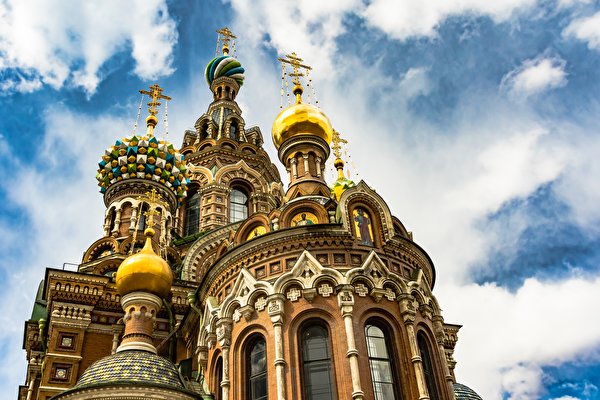 Fondos de escritorio Templo San Petersburgo Rusia Cúpulas Church of the Savior on Blood