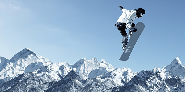 Images Men Sport Winter Mountains Snowboarding Jump 600x300