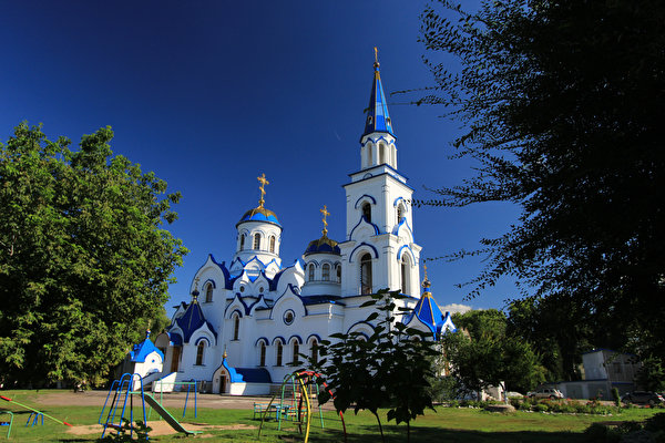 600x400、ロシア、寺院、教会堂、Voronezh、、都市、