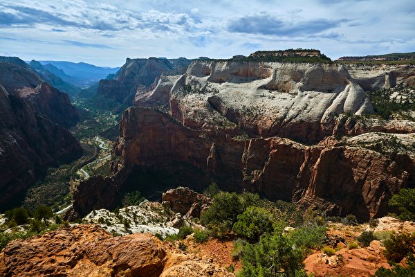 壁紙、600x400、アメリカ合衆国、ザイオン国立公園、Utah、岩、峡谷、自然、ダウンロード、写真