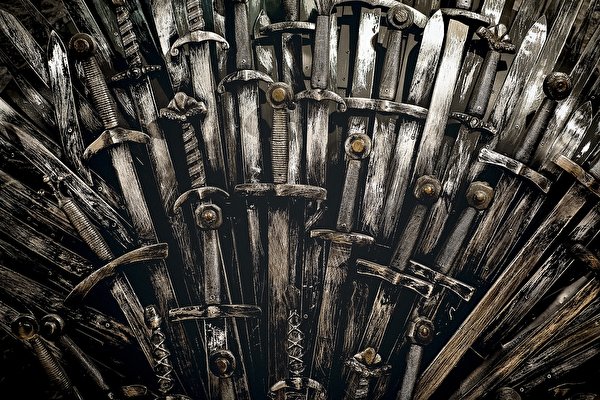 Image Game of Thrones Swords Throne film Closeup 600x400 Movies