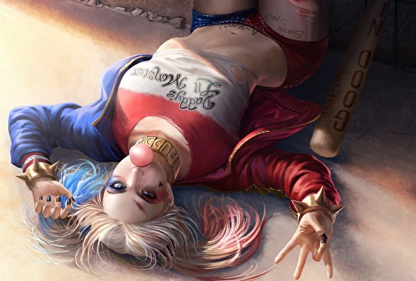 Fondos de escritorio Harley Quinn Héroe Superhéroes Escuadrón Suicida 2016 Dibujado Fantasía Chicas