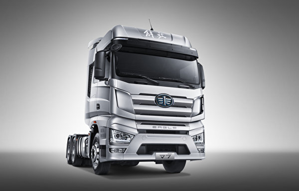 Image Trucks Silver color auto Gray background 600x384 lorry Cars automobile