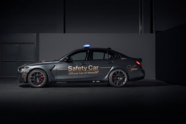 Photos BMW M3 Competition MotoGP Safety Car, (G80), 2021 gray Side automobile 600x400 Grey Cars auto
