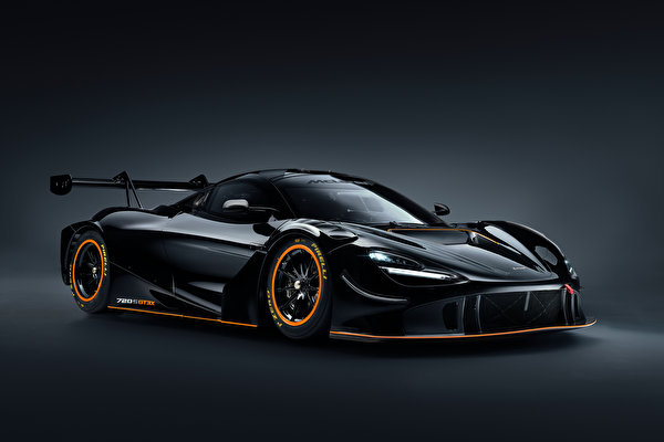 Картинки Макларен 720S GT3X, 2021 черные машины Металлик 600x400 McLaren черная Черный черных авто машина Автомобили автомобиль