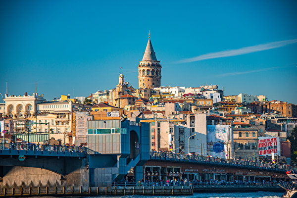 Foton Istanbul Turkiet Ett torn Galata Tower Städer byggnader 600x400 Hus stad byggnad