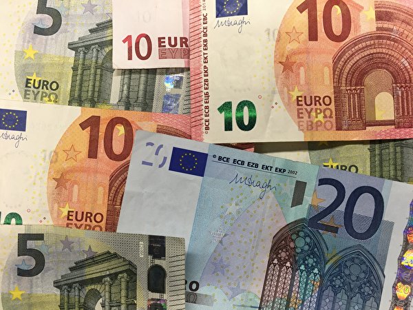 Tapety na pulpit Euro Banknoty 20, 10, 5 Pieniądz 600x450