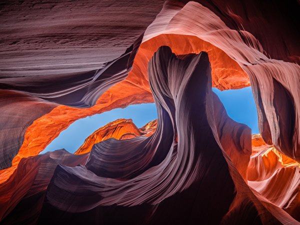 Fotos von USA Antelope Natur 600x450 Canyon, Felsen canyons Arizona