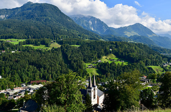 Bilder Deutschland Berg Landschaftsfotografie Bayern Wolke Alpen Berchtesgaden Natur