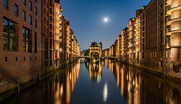 Bilder Deutschland Hamburg Burg Haus Kanal