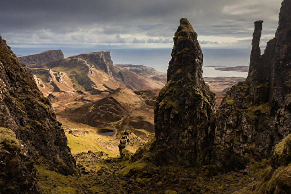 Fondos de escritorio Escocia Montañas Roca Isle of Skye Naturaleza
